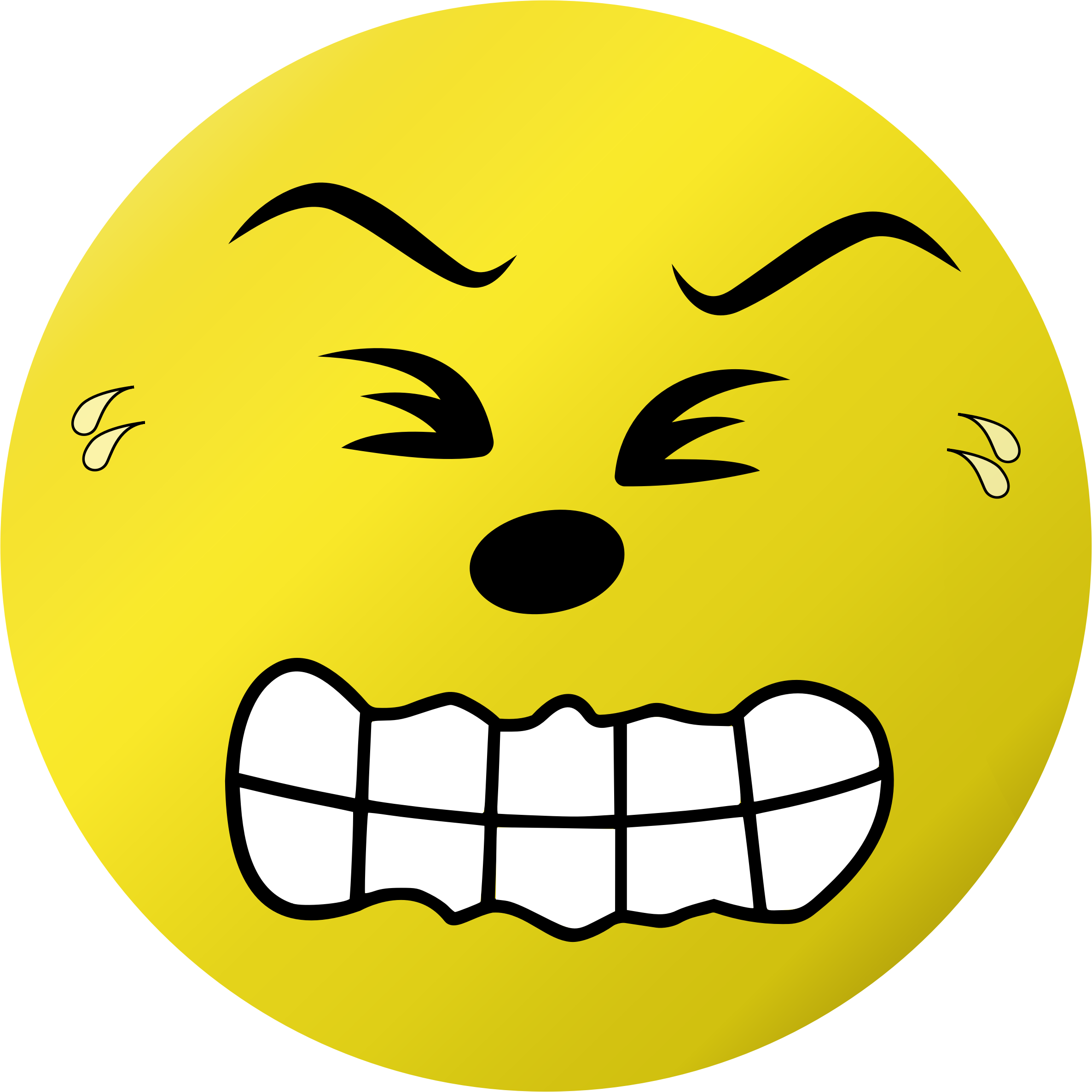 Constipated Emoji - Pain Clipart (2372x2372)
