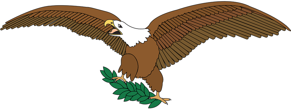 Flying Eagle Clipart - Aguila De La Paz (960x480)