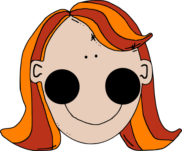 Original Png Clip Art File Teenage Girl Cartoon Face - Cartoons Of Teenage Girl (600x498)