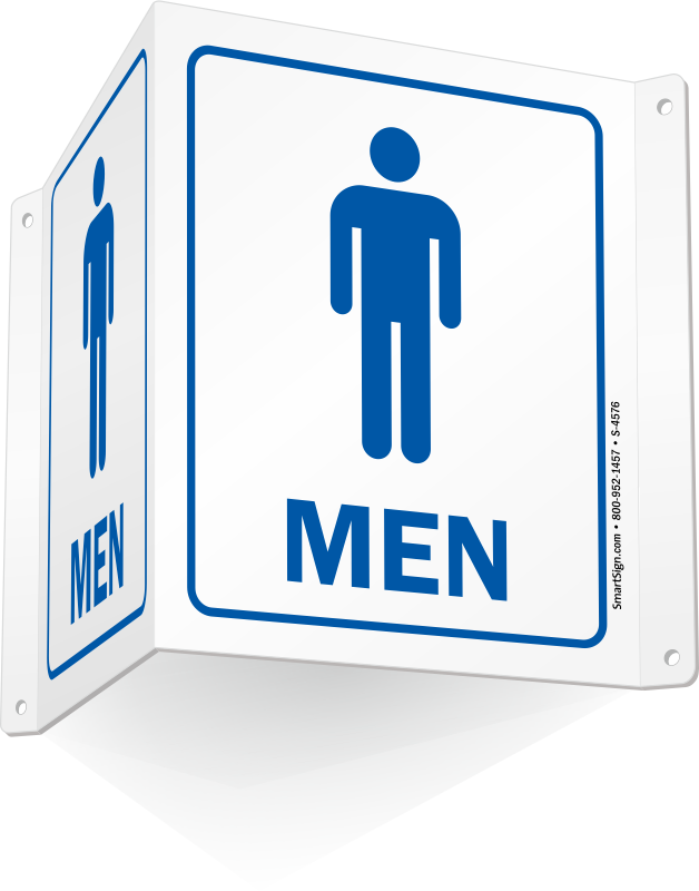 Impressive Men Bathroom Signs Projecting Bathroom Signs - Projecting Restroom Signs (628x800)