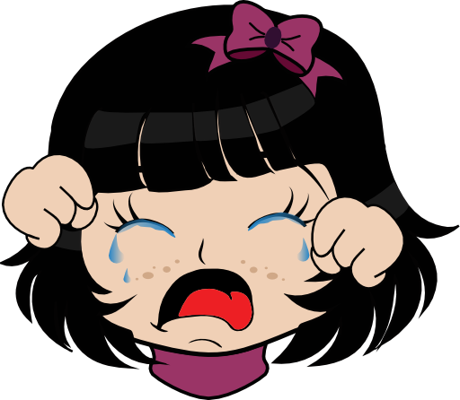 Crying Girl Manga Smiley Emoticon Clipart - بنت تبكي كرتون (512x446)