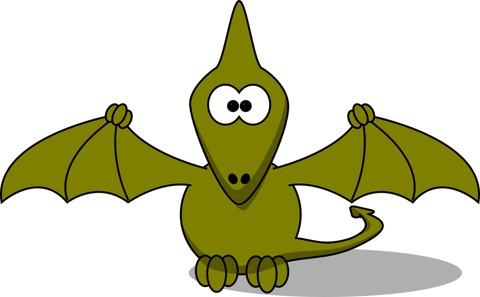 Free Vector Graphic - Custom Orange Pterodactyl Cartoon Shower Curtain (960x595)