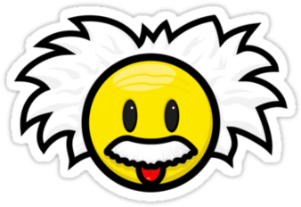 Blue Smiley Face Clipart - Smiley Einstein (356x342)