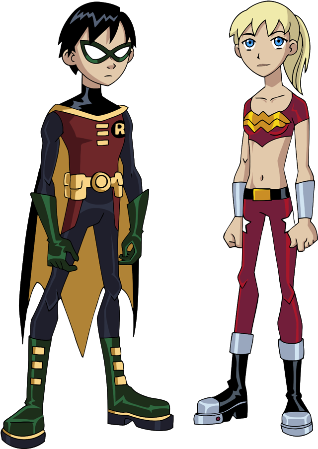 Robin And Wonder Girl By Glee-chan - Wonder Girl (694x928)