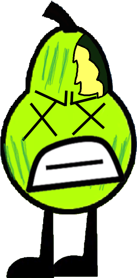 Free Images Pear Clipart Black And White - Brawl Of The Objects Zombies (761x1048)