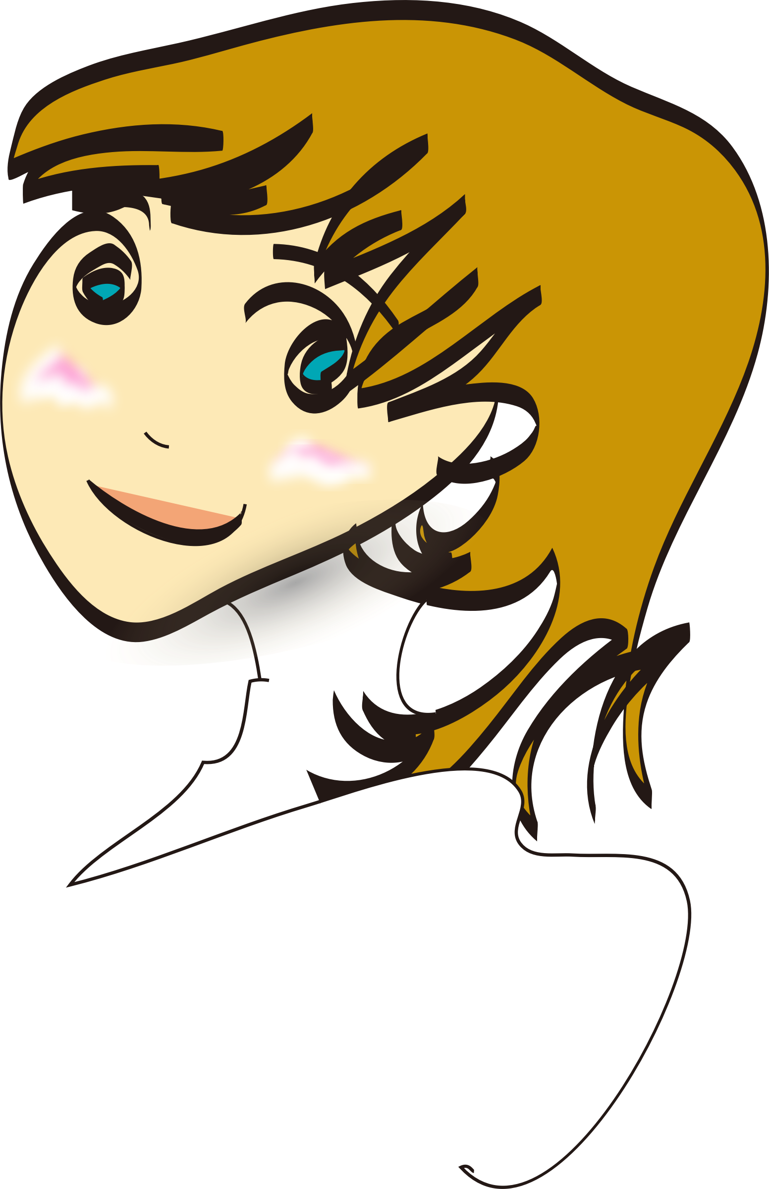 Free Girlface2 Free Vector Face - Baby Girl Clip Art (1552x2400)