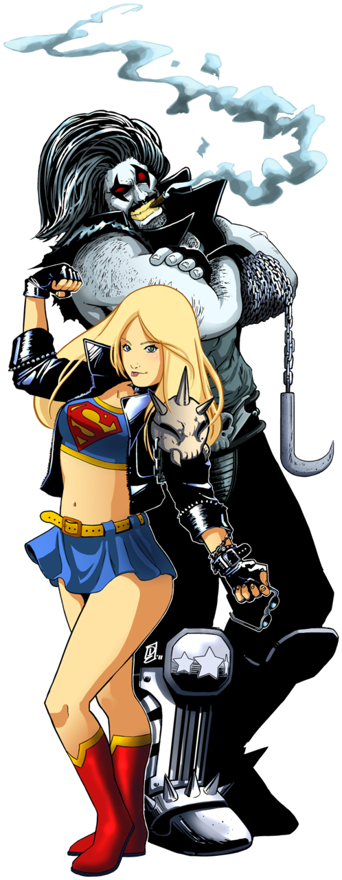 Superheroes - Dc Lobo And Supergirl (1024x1407)