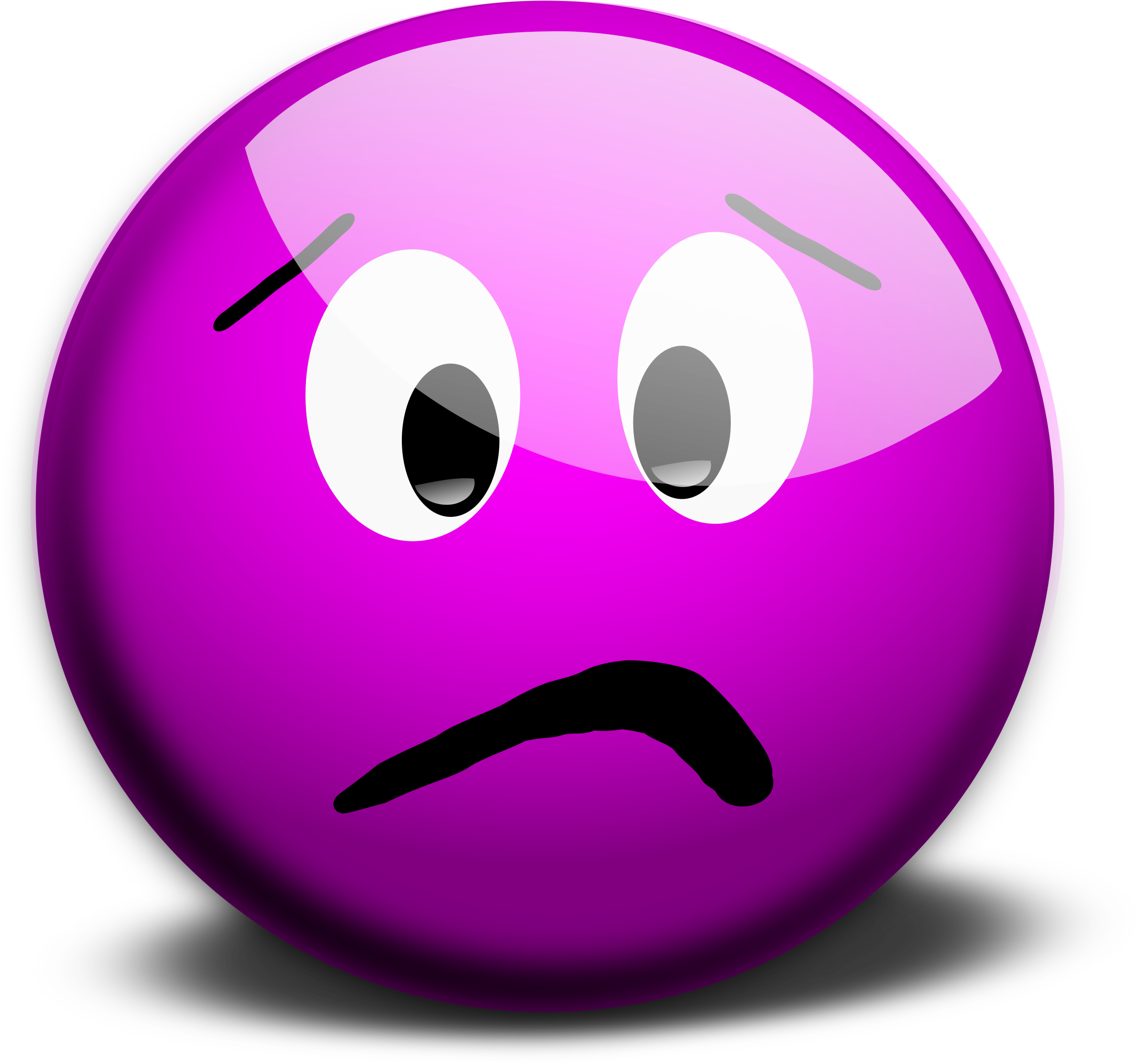 Scared Face Clipart Black And White - Smiley Emoticon (2400x2295)