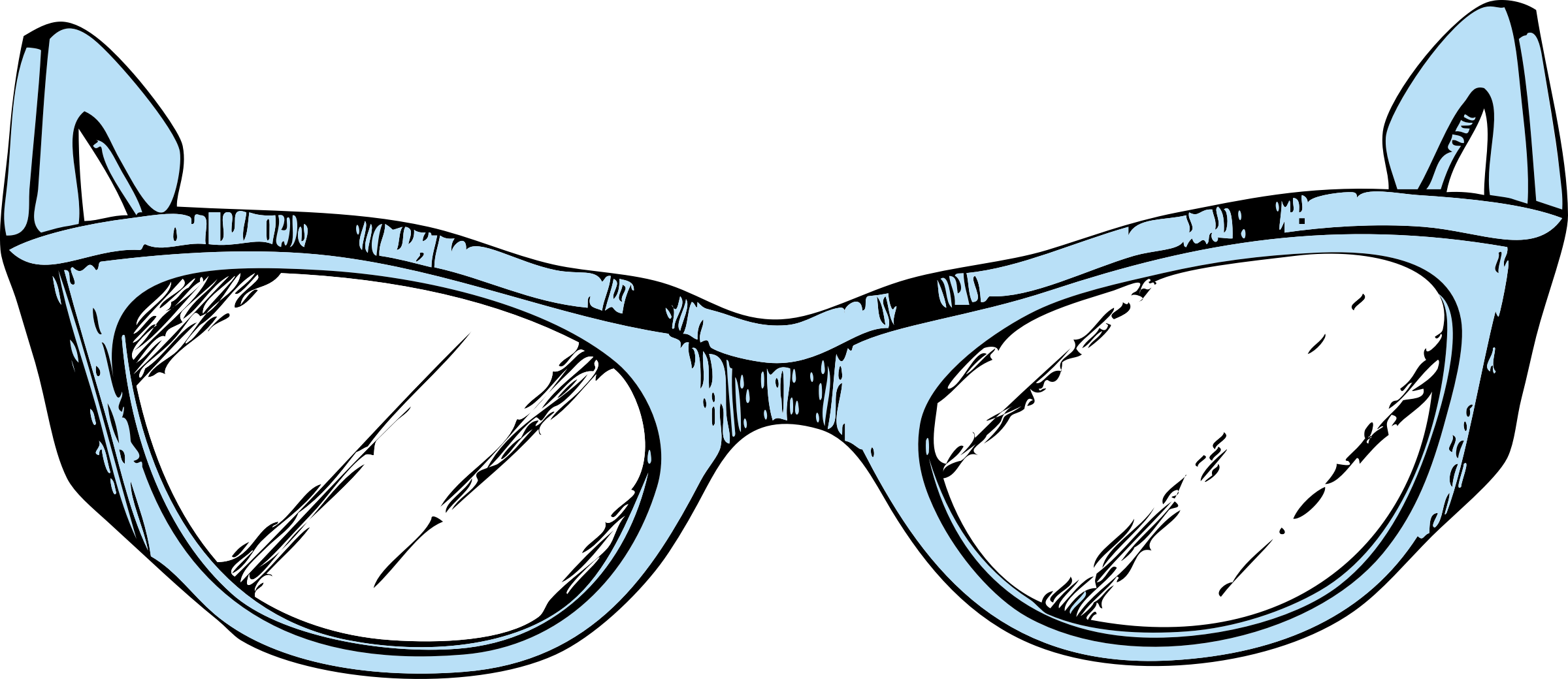 Glasses Grandma Clipart, Explore Pictures - Glasses Cartoon (2400x1040)