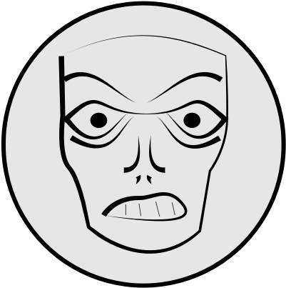 Clipart - Angry Face - Flagermus Halloween (800x800)