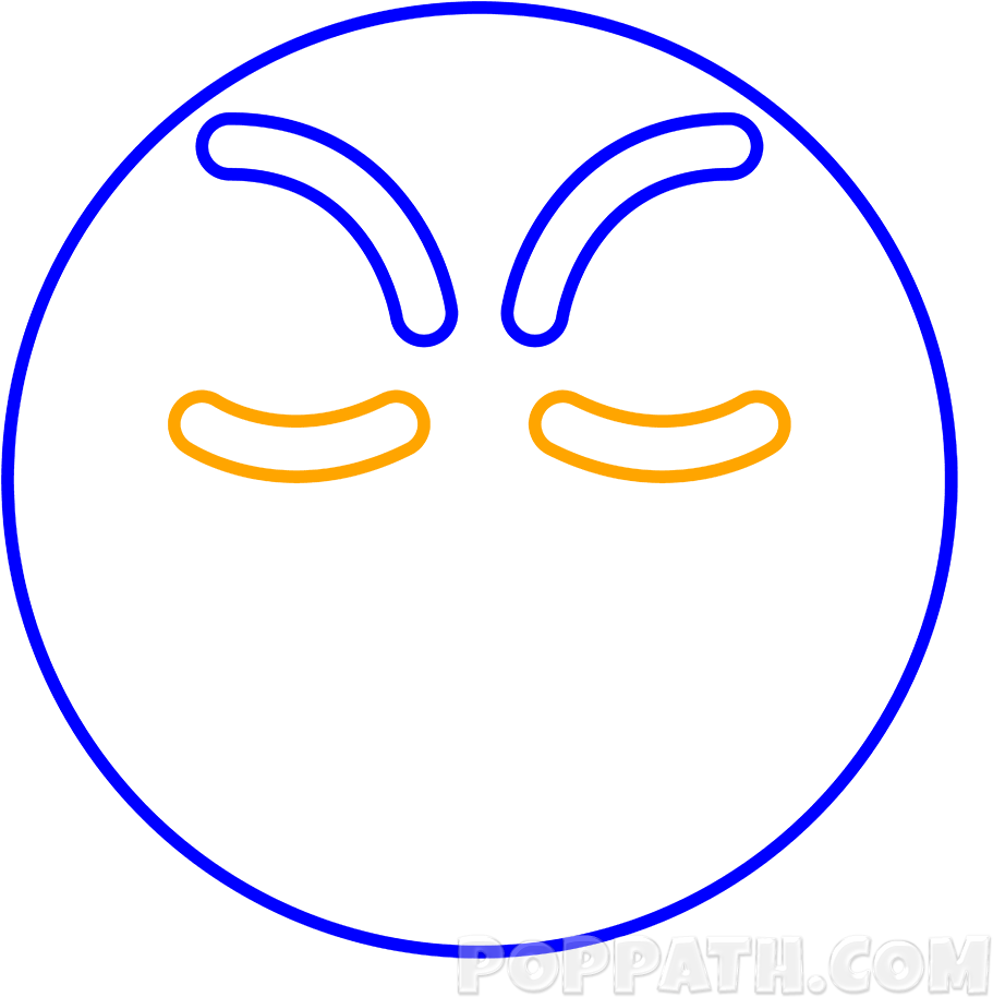 Draw The Eyes Similarly As Done With The Eyebrows Making - Emoji (1000x1000)