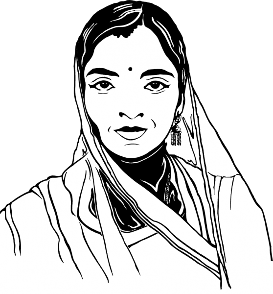 Woman Clipart Black And White - Woman Clipart Black And White (558x600)