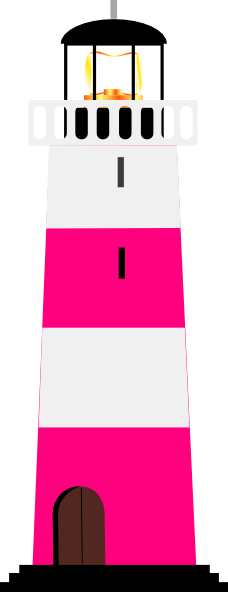 Lighthouse Clipart Pink - Lighthouse Png Pink (228x592)