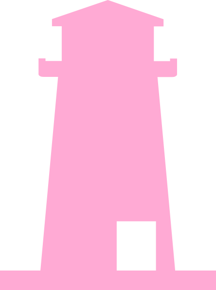 Lighthouse Clipart Pink - Clip Art (444x596)