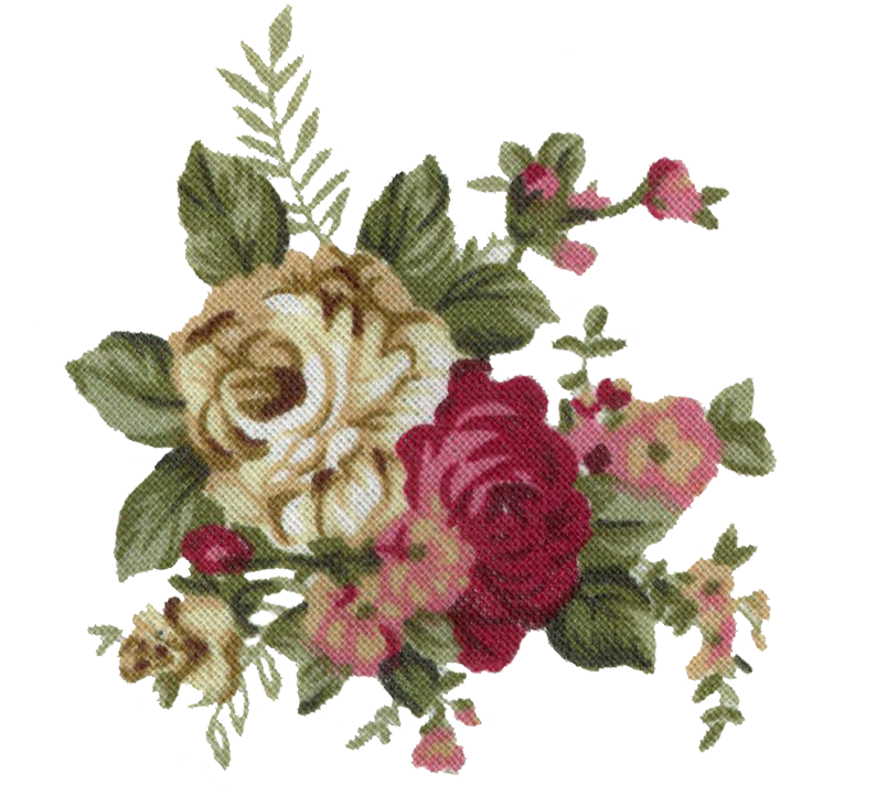 Vintage Flower Print - Flower Rosê Vintage Png (858x852)