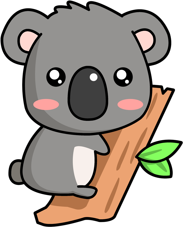 Free Cute Cartoon Koala Clip Art - Cute Koala Clipart (800x1067)
