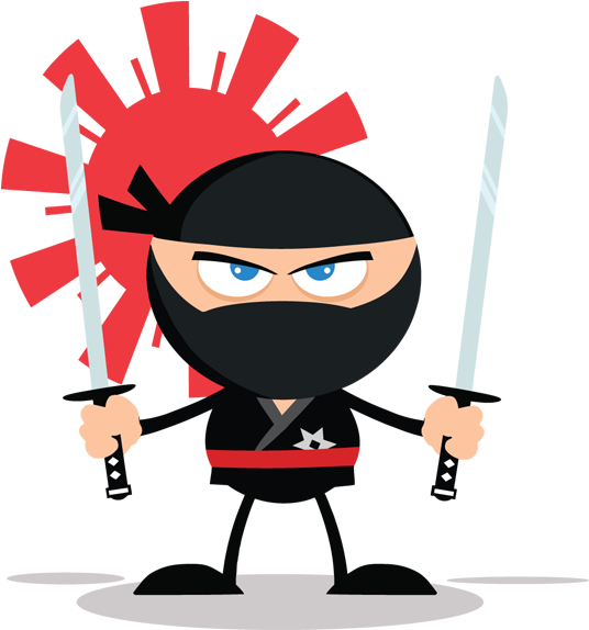 Ninja Warrior Cartoon Mascot Character With Two Katana - 12x12 Art Print:art Print Angry Ninja Warrior Cartoon (800x600)