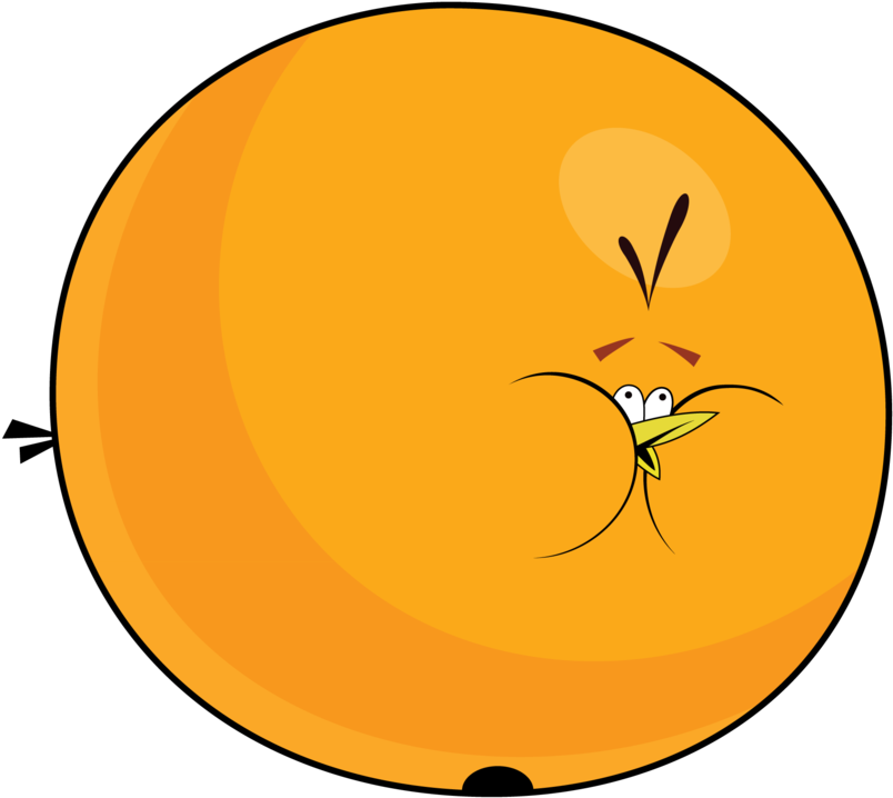 Inflated Orange Bird By Life As A Coder - Bubbles Do Angry Birds (2000x2000)