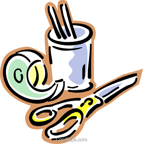 Pythagorean Theorem - Office Supplies Clip Art (476x480)