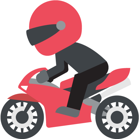 Racing Motorcycle Emoji Vector Icon - Medios De Transporte Terrestre Acuatico Y Aereo (512x512)