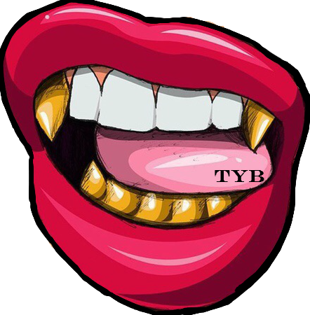 Cartoon Mouth With Grills (442x450)