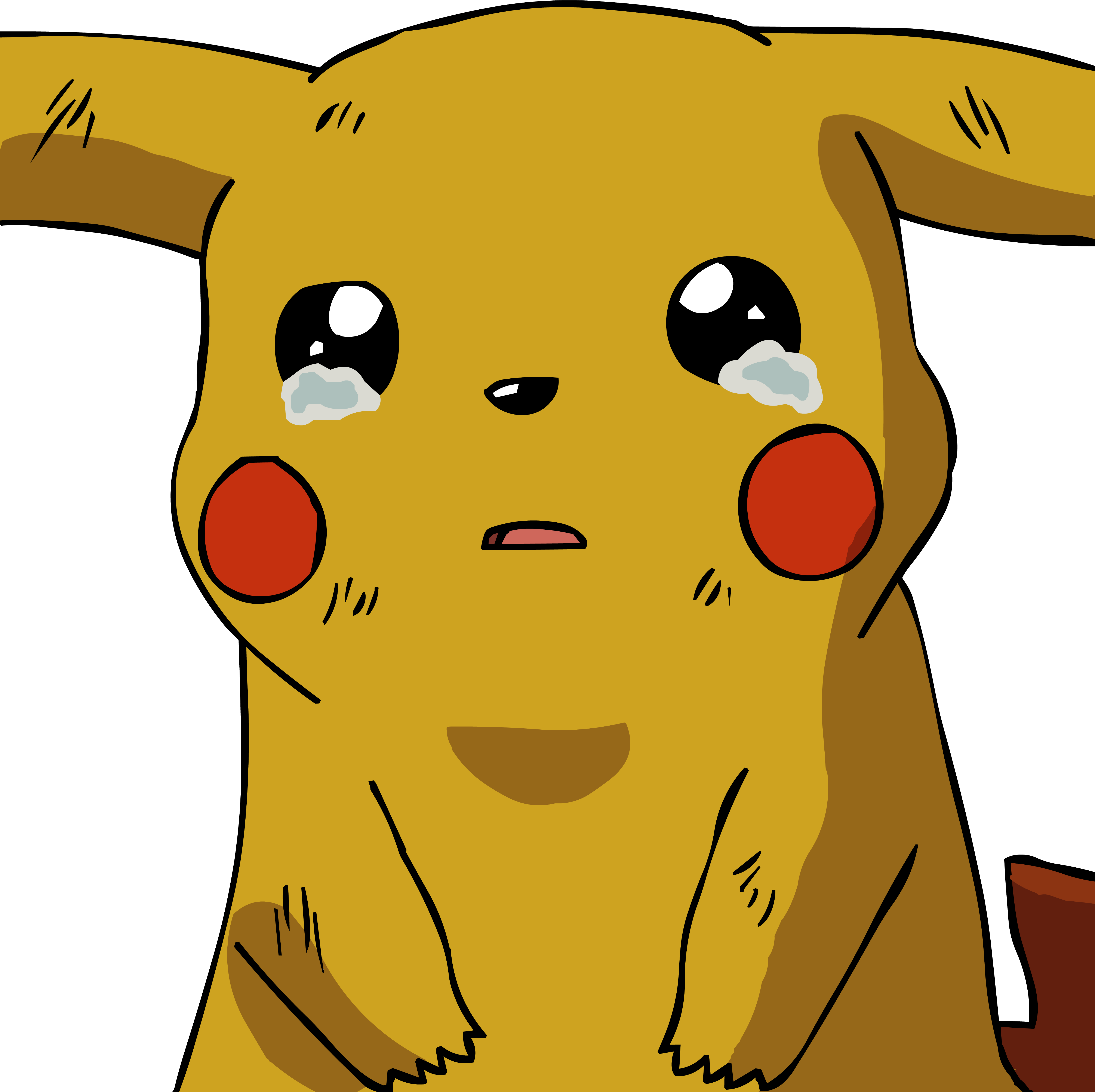 By Twistedfevercomics On Clipart Library - Crying Pikachu Png (5126x5112)