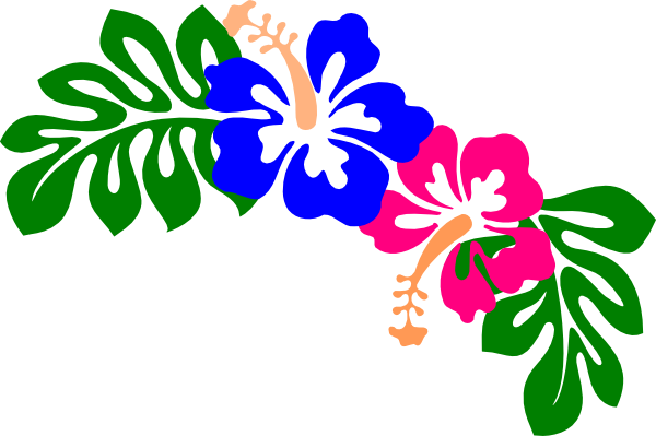 Hibiscus Clip Art - Hawaiian Flower Transparent Background (600x399)