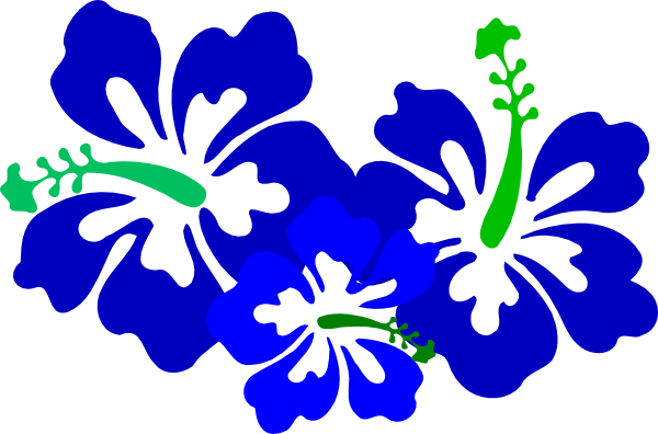 Hibiscus Blue Shades Svg Clip Arts 600 X 396 Px - Hibiscus Clip Art (600x396)