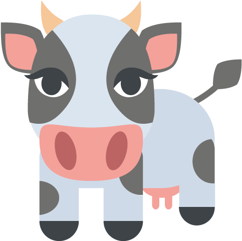Cow Emoji Vector Icon - Emoji 🐄 (512x512)