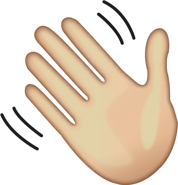 Hand Emoji Png Photo - Waving Hand Emoji Png (640x640)