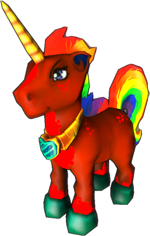 Rainbow Unicorn - Dungeon Defenders Pets (558x819)