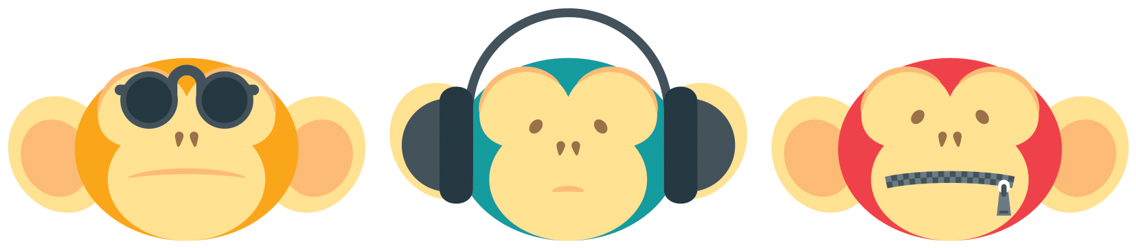 See No, Hear No, Speak No By Thejagman22 - See No Evil Hear No Evil Speak No Evil Cartoon (1689x472)