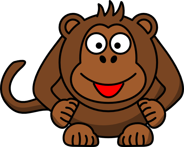Monkey Laughing Clip Art At Clker - Angry Cartoon Monkey Png (600x480)
