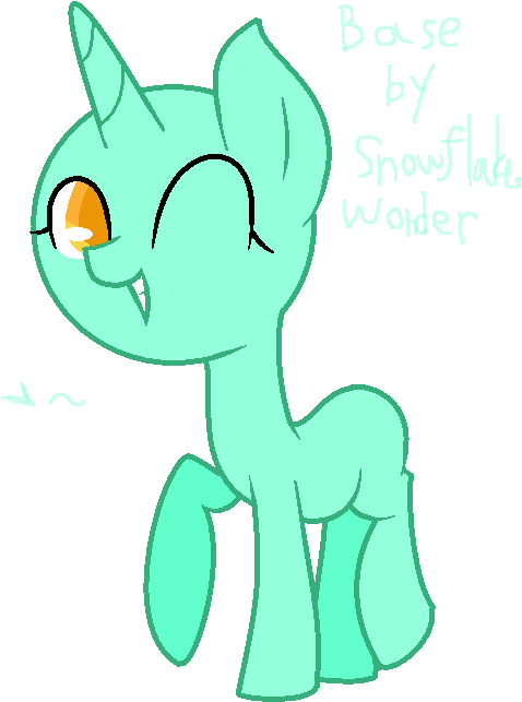 Unicorn Base By Snowflakewonder - Cartoon (520x688)