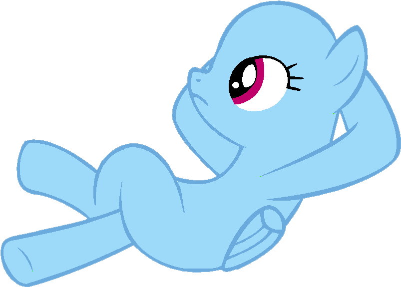 Lying Down Base By Casey The Unicorn - Cartoon (807x586)