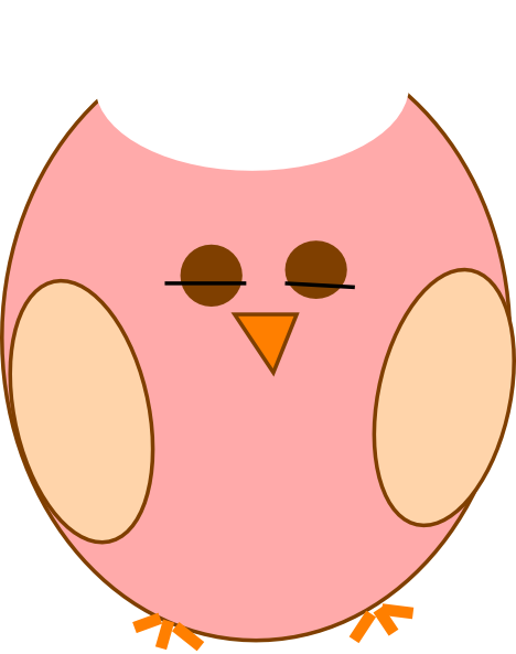 Sleeping Owl Clip Art - Clipart Sleepy Owl (468x593)