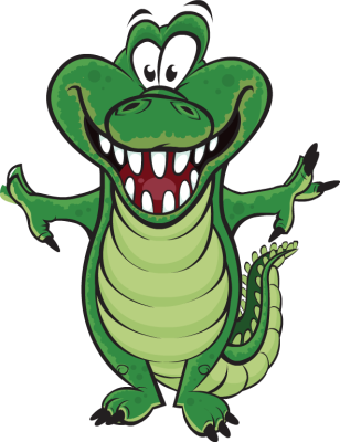 Laughing Dinosaur - Cartoon Amazon Rainforest Snimals (308x400)