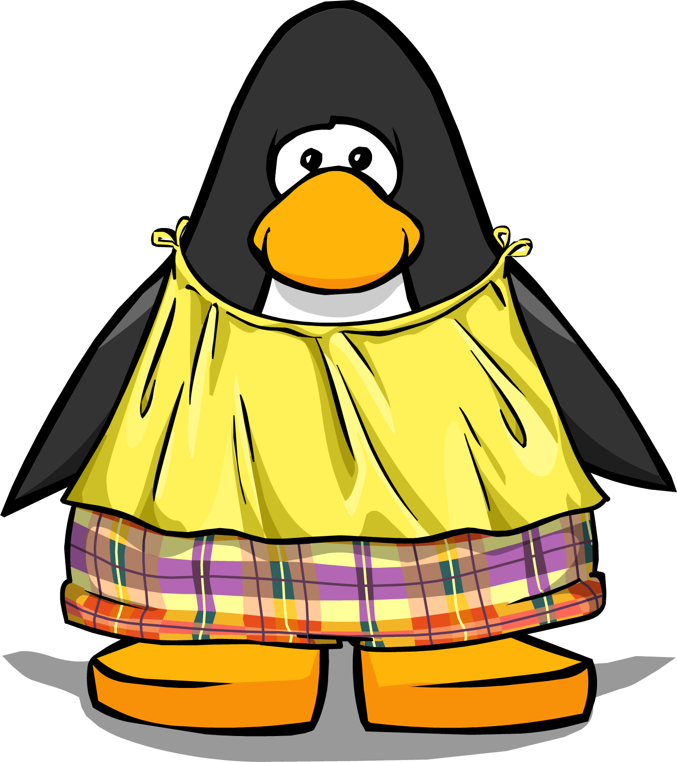 Yellow Summer Outfit From A Player Card - Club Penguin Blue Boa (1380x1554)