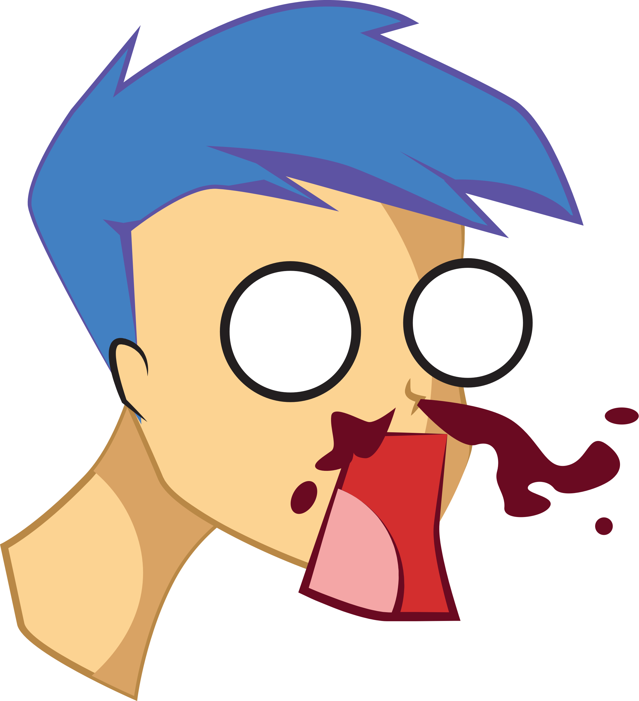 Anime Clipart Nose - Clip Art Nose Bleed (2185x2400)
