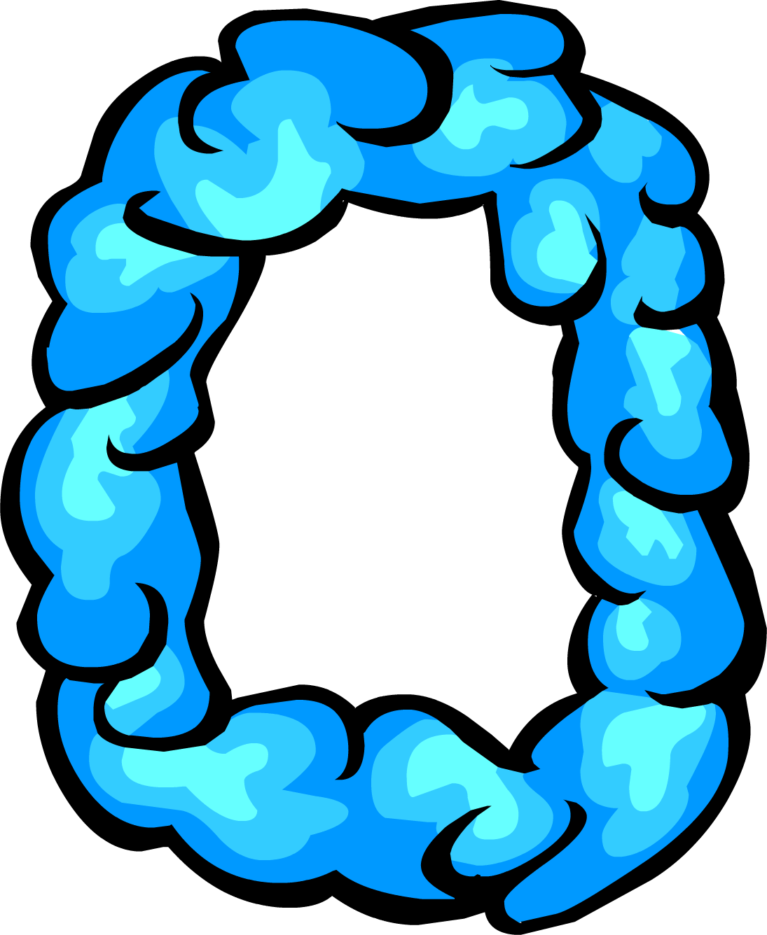 Blue Lei - Hawaiian Lei Club Penguin (1095x1336)