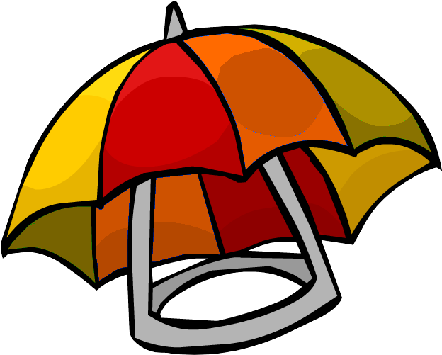 Summer Umbrella Hat - Umbrella Club Penguin (652x535)