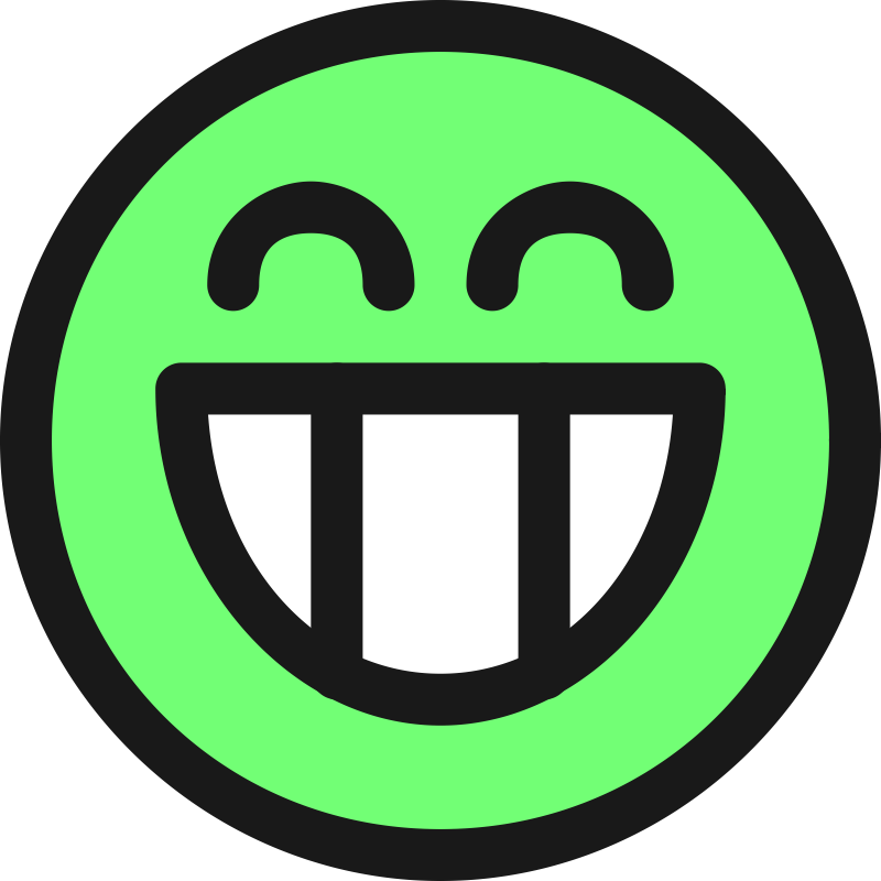 Free Clip Art Smiley Face Emoticons - Grinning Face Badges Button (800x800)