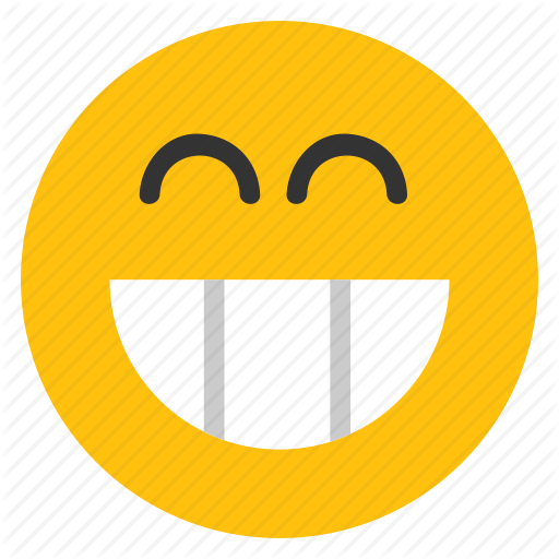 Big Grin, Emoticons, Grin, Happy, Round Smiley, Smiley - Grin Emoticon (512x512)