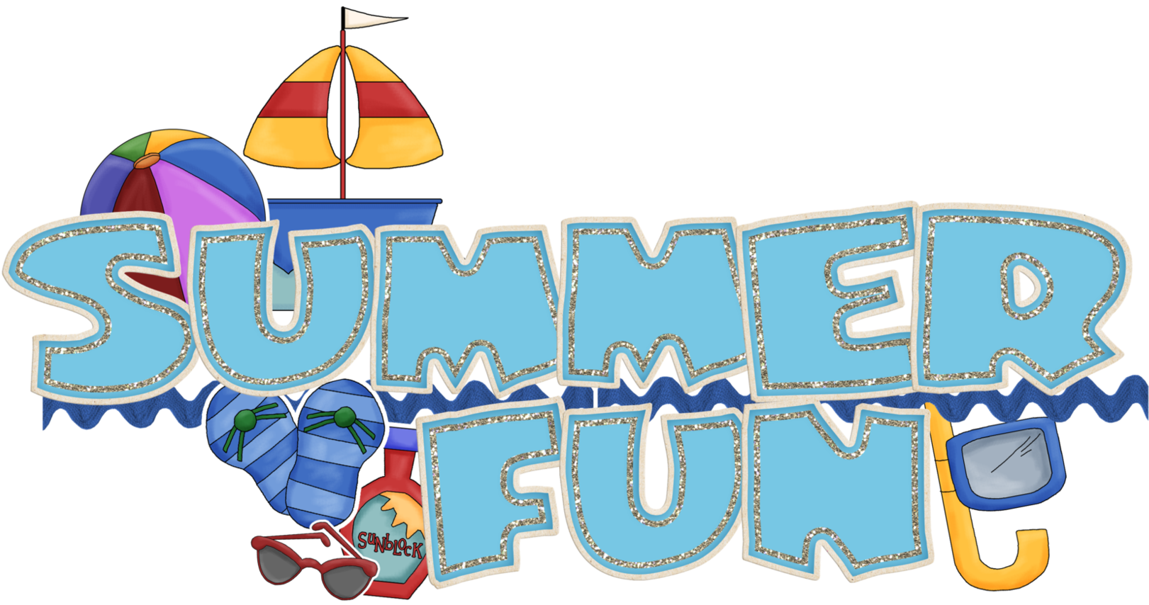 Sweet Clip Art Vacation Medium Size - Summer Fun Png (1704x931)