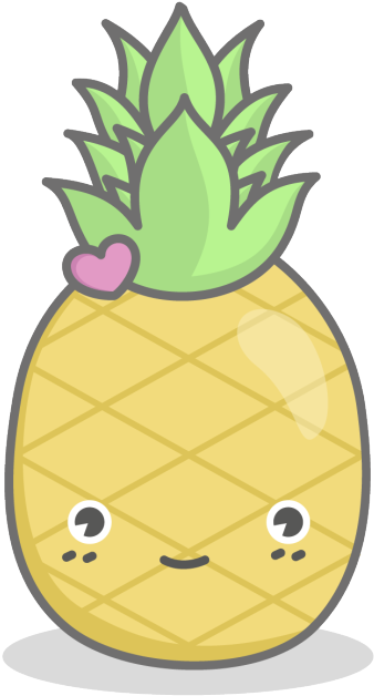 Kawaii Pineapple Clipart - Pineapple - Quote - Qnt-011-perfcase (500x672)