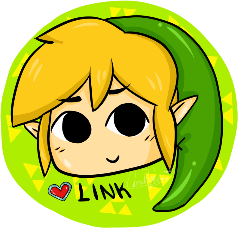 Toon Link Sticker Kawaii By Ferkarisenpainter - Drawing (1024x922)