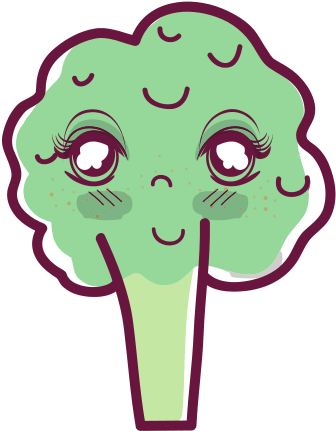Kawaii Happy Broccoli Vegetable Icon - Illustration (550x550)