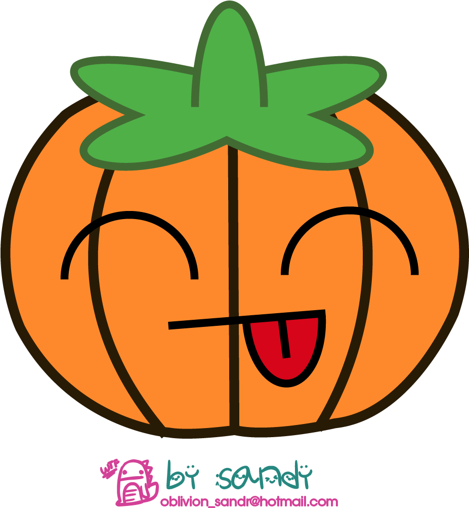Kawaii Pumpkin By Sandy - Kawaii Pumpkin (972x1058)