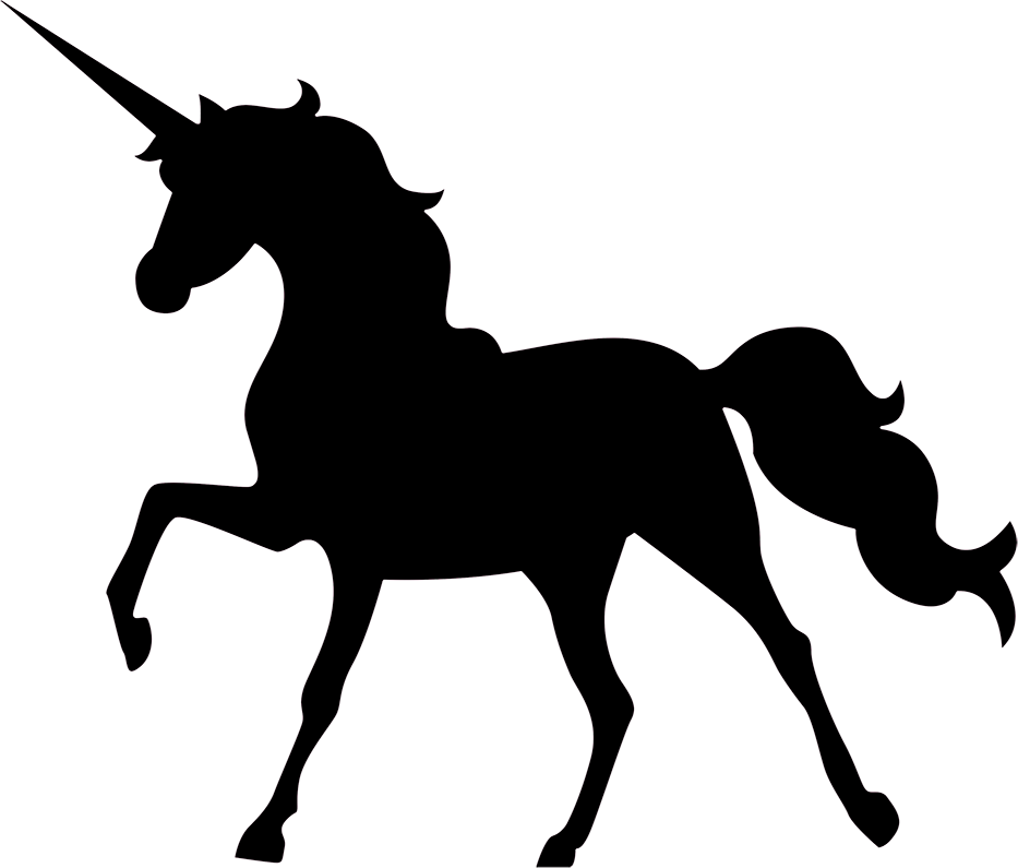 Black Unicorn - Silhouette Cameo Unicorn Silhouette (933x795)