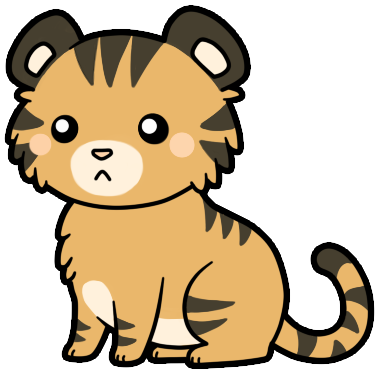 Drawn Tiger Kawaii - Cute Animated White Tiger (400x400)